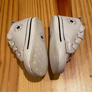 Baby white converse size 2